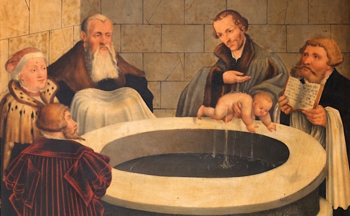 Melanchthon batizando